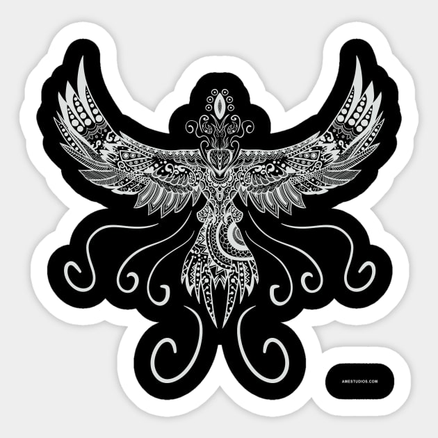 Pheonix Mandala Sticker by AME_Studios